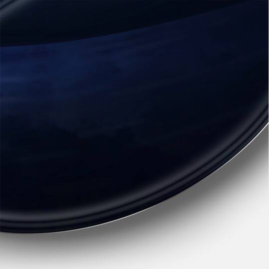 Designart - Full Moon in Cloudy Night Sky - Modern Metal Circle Wall Art